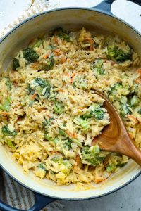 One-Pan Broccoli Cheddar Orzo